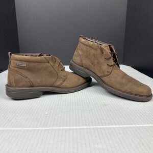 ECCO Goretex Chukka Boots Comfort Shoes Brown Leather Men's Size 9